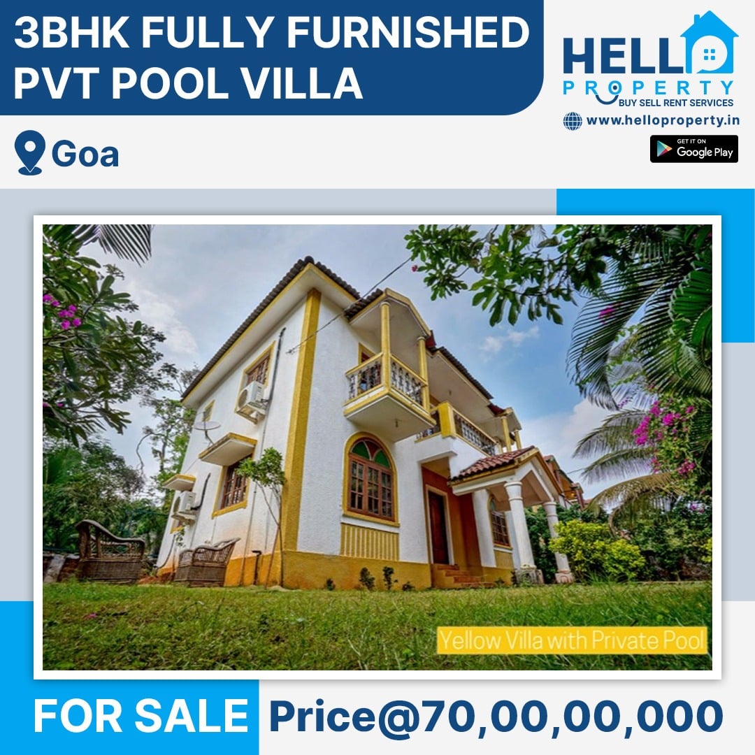 3Bhk Fully Furnished Pvt Pool Villa for Sale