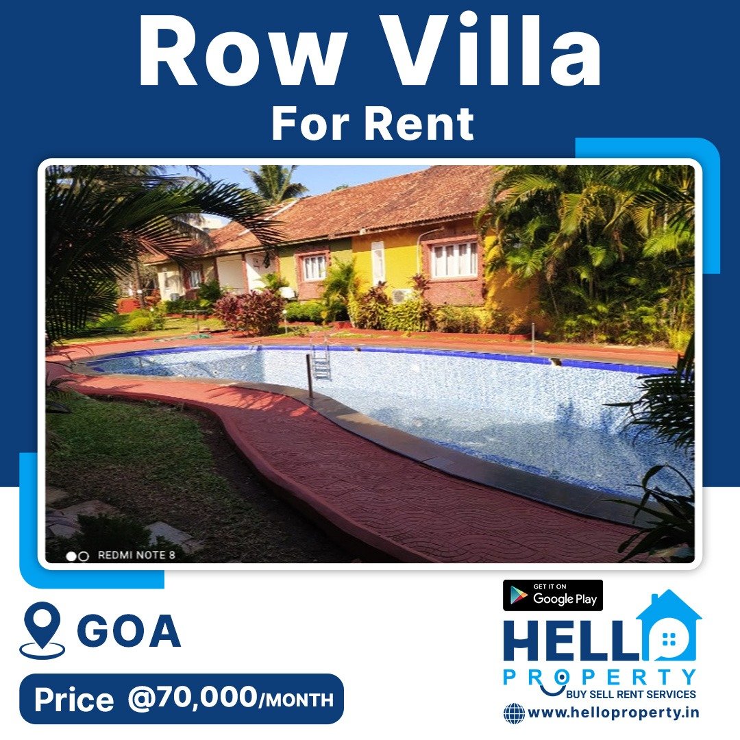 Row Villa for rent at Anjuna