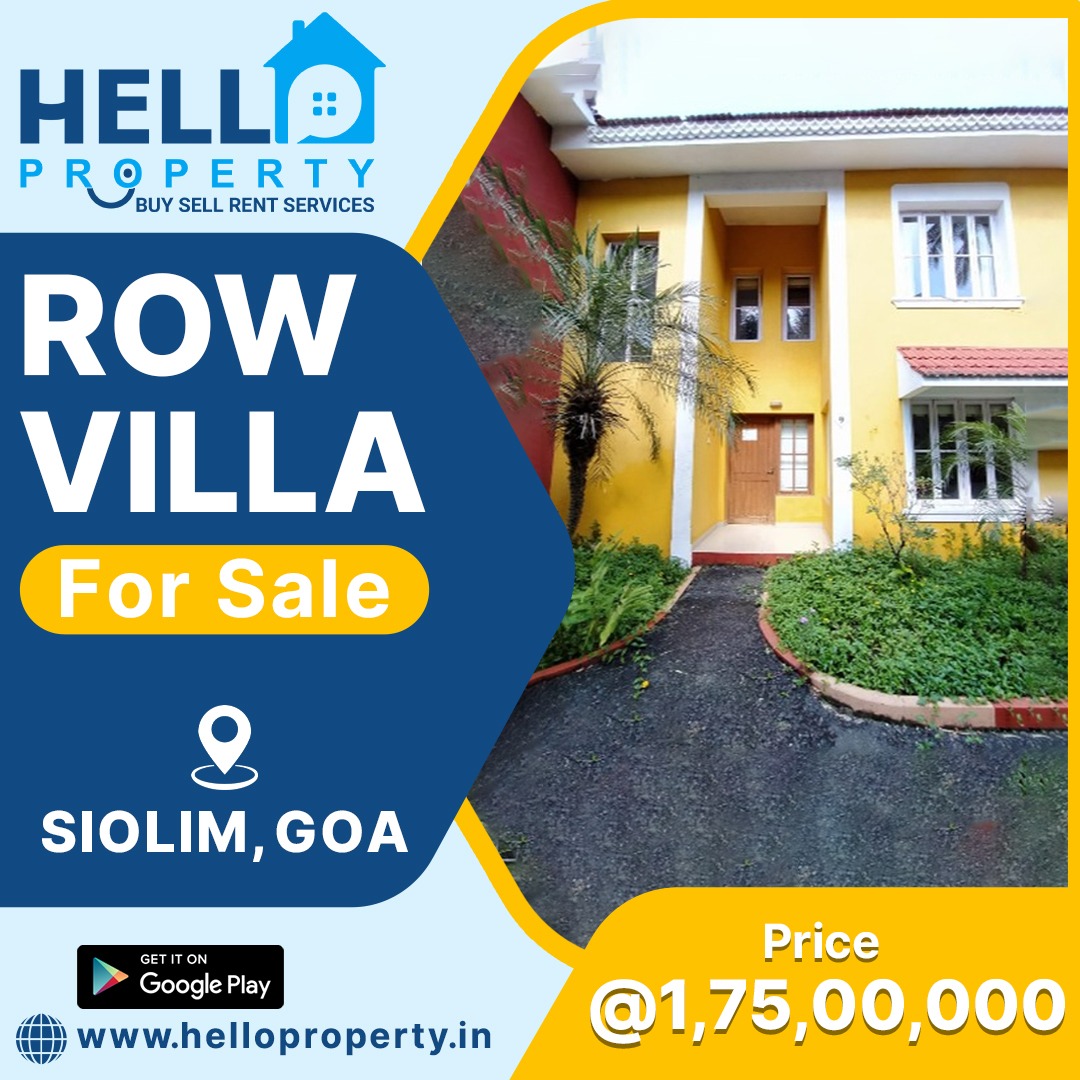 Row villa for sale at Siolim